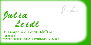 julia leidl business card